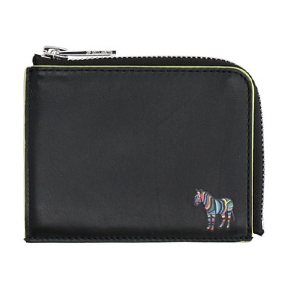 Paul Smith Black Key & Card Holder with Multicolor Zebra